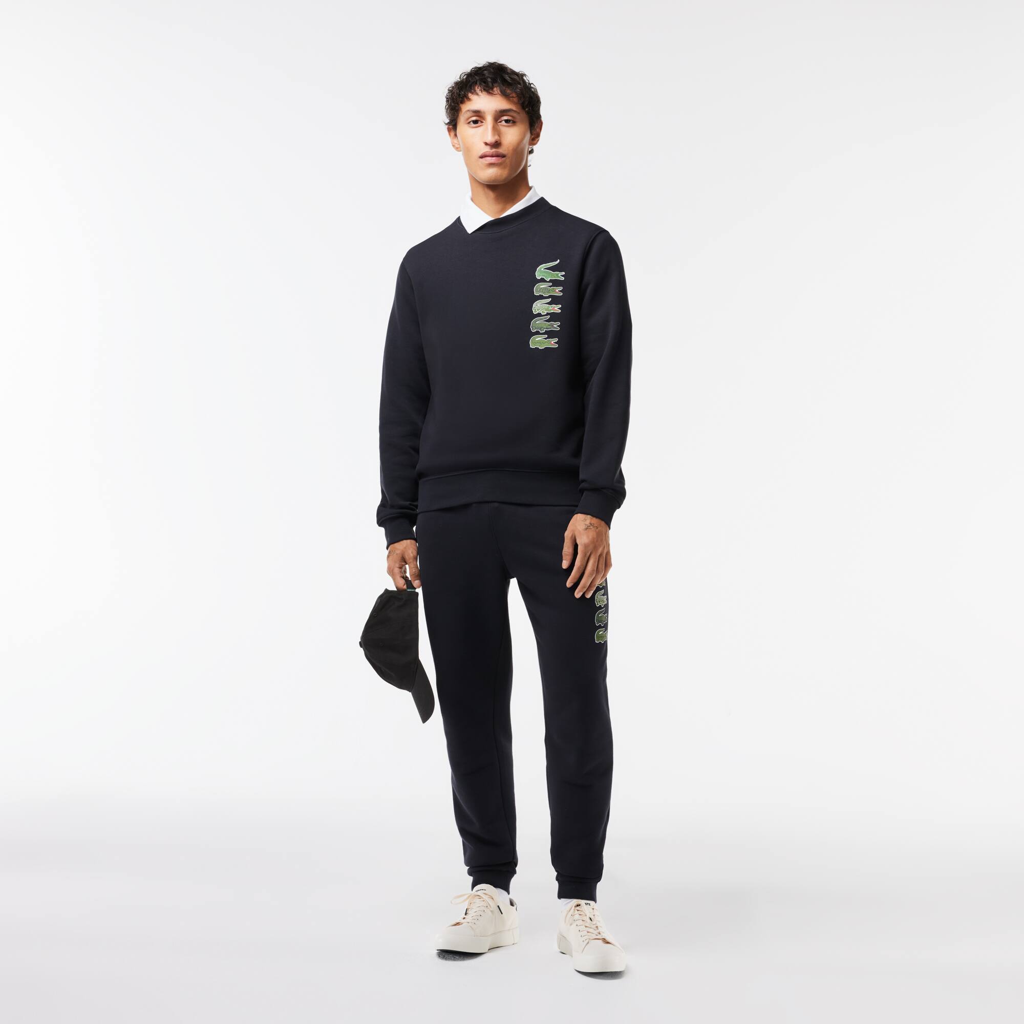 Jogger-Sweatshirt mit Croc-Aufdruck Sweatshirts - Blau - Lacoste - Herren