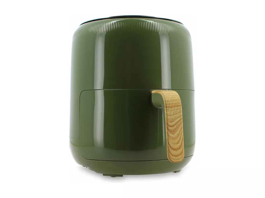 Menastyl - Friteuse A Air Chaud 4.5l Colorama Olive Avec Poignee Finition Bois