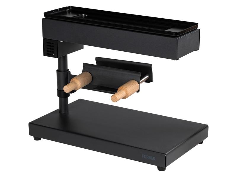 FURBER Raclette-Gerät Melty Schwarz Kipp- und höhenverstellbarer Käsehalter
