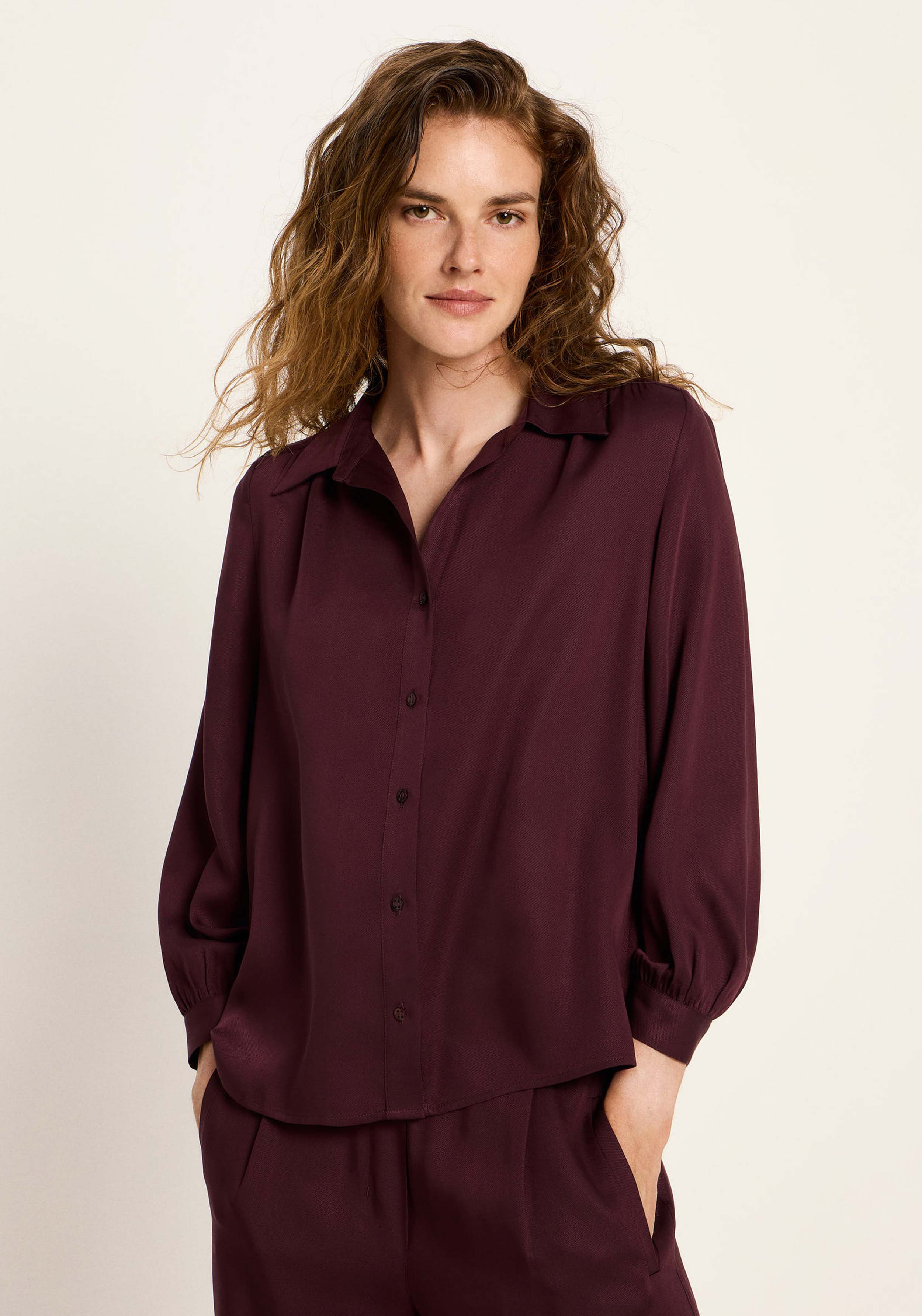 Lanius Hemdbluse Bordeaux