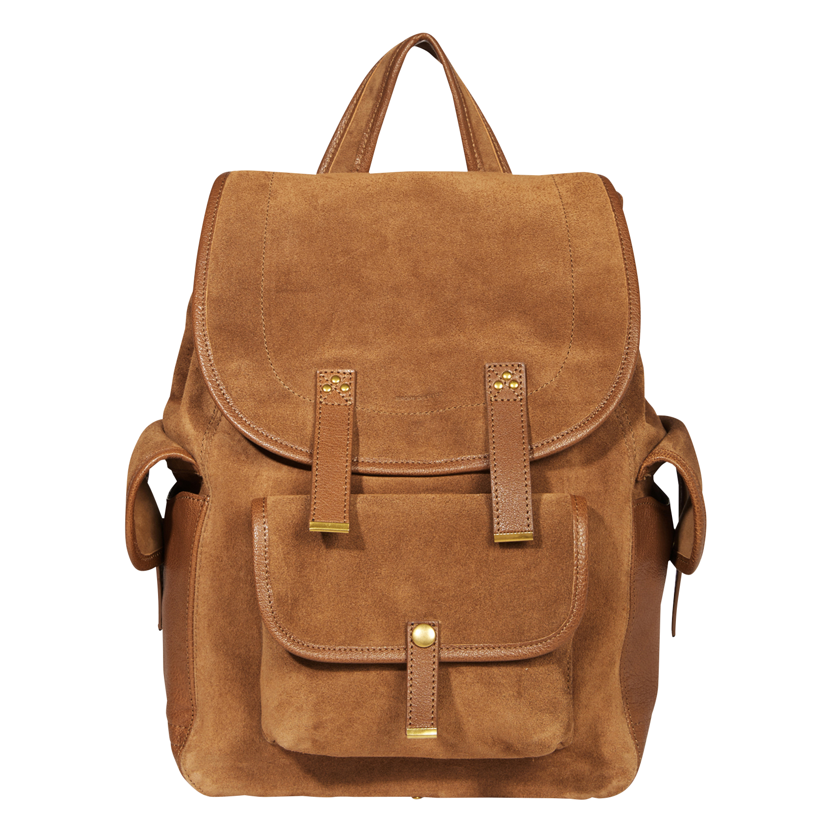 STAN - Sac à dos en cuir velours | Marron