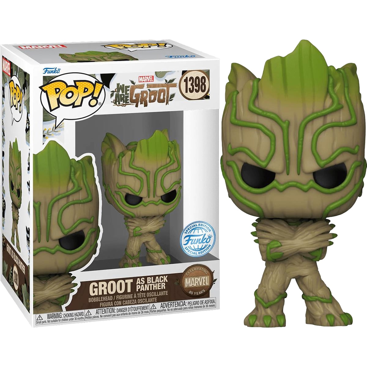 Funko Marvel actionfigur (Groot as Black Panther)