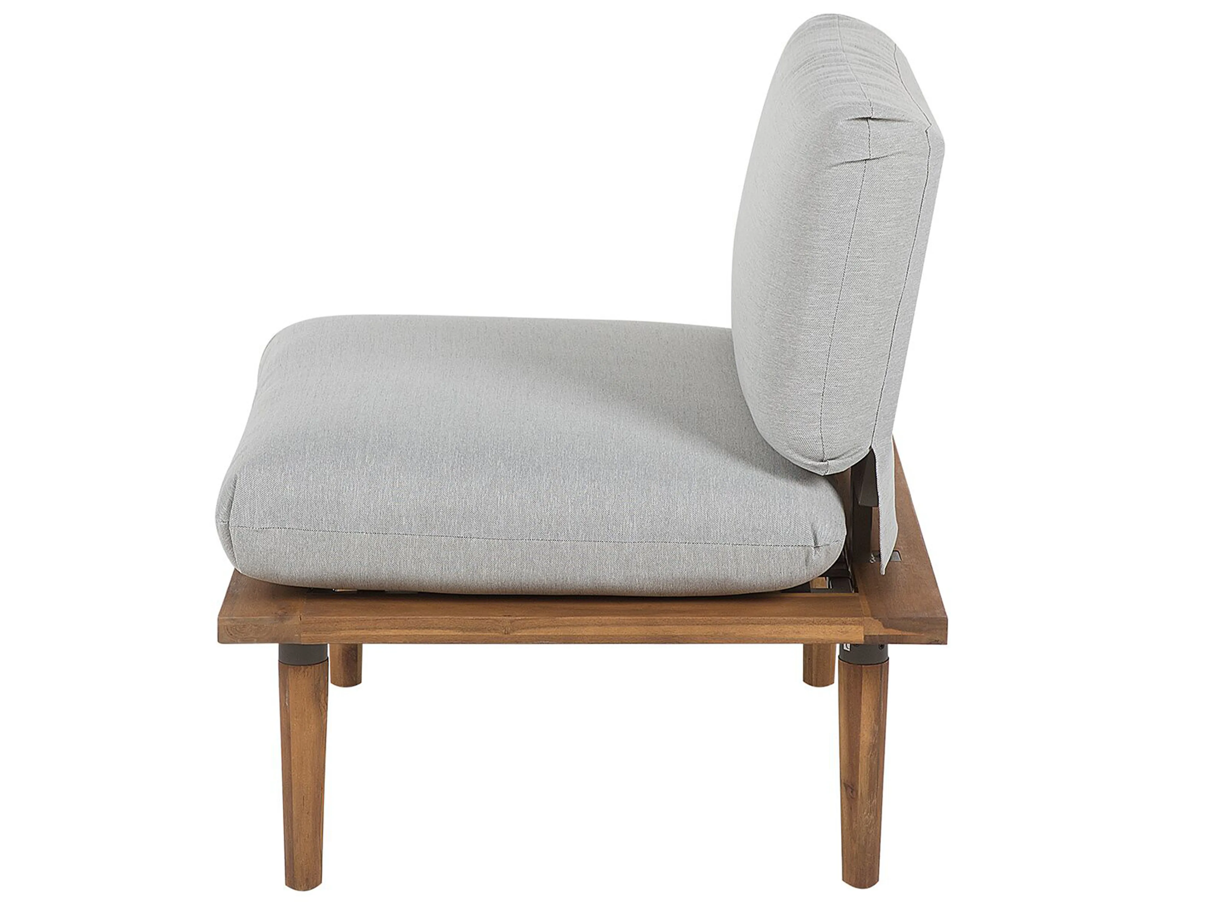 Loungeset met tafel 2-zits FRASCATI modulair Gecertificeerd acaciahout Lichtgrijs