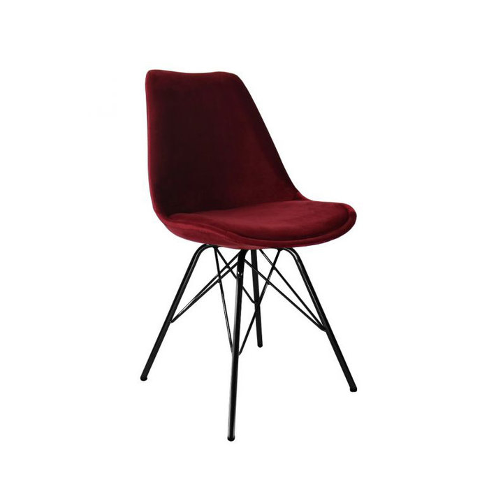 Kick collection - Stoel Velvet - Rood/Cherry