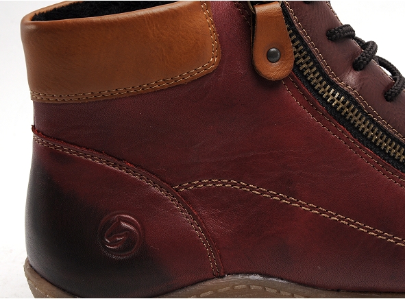 Remonte boots bottine plates femme r1459 bordeaux
