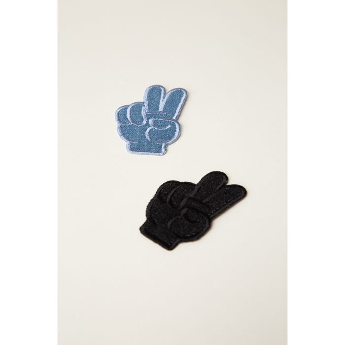 Atelier Veritas-Set van 2 patches met handen 3x5cm