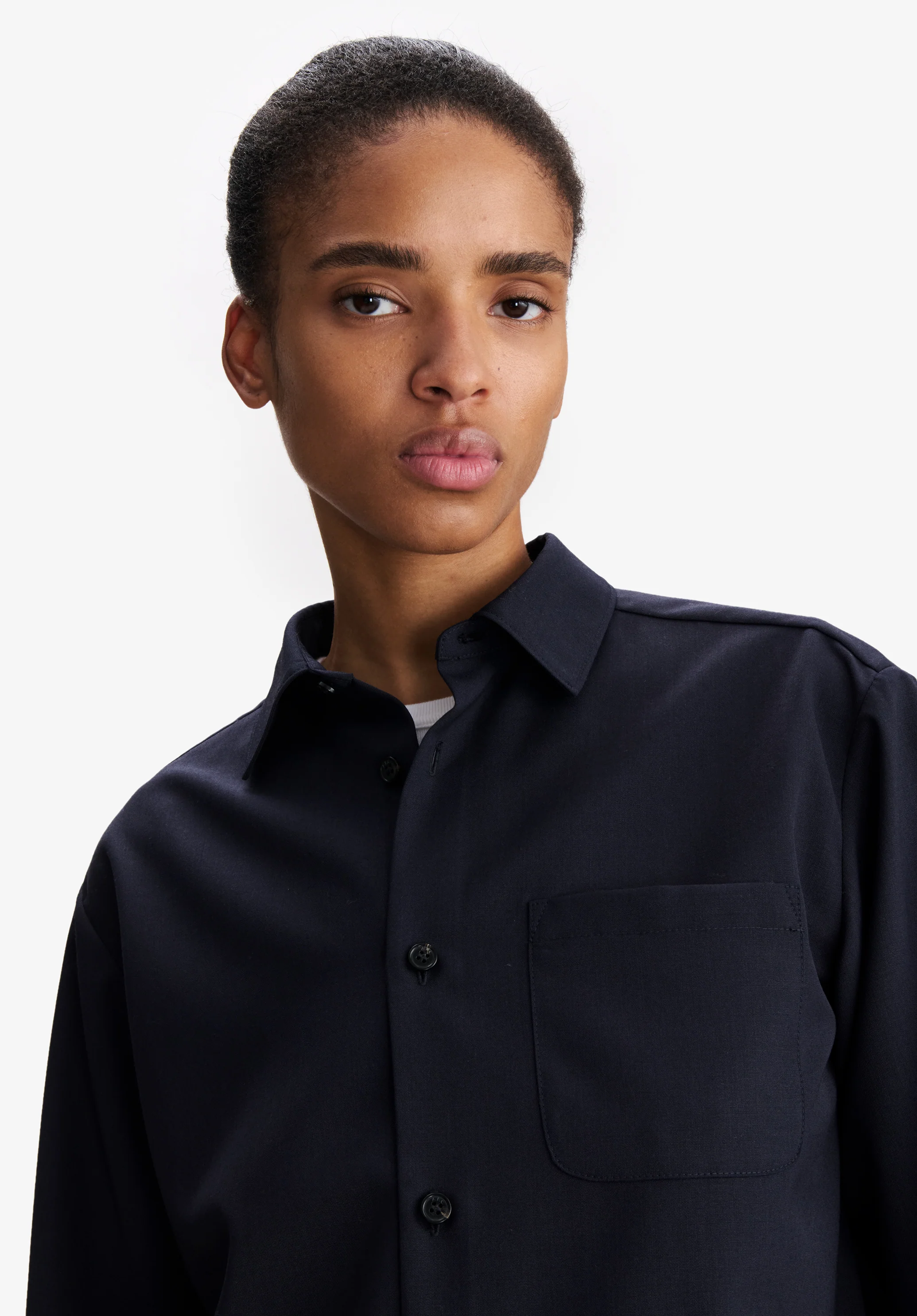 Surchemise bleu marine élégante - Dark navy