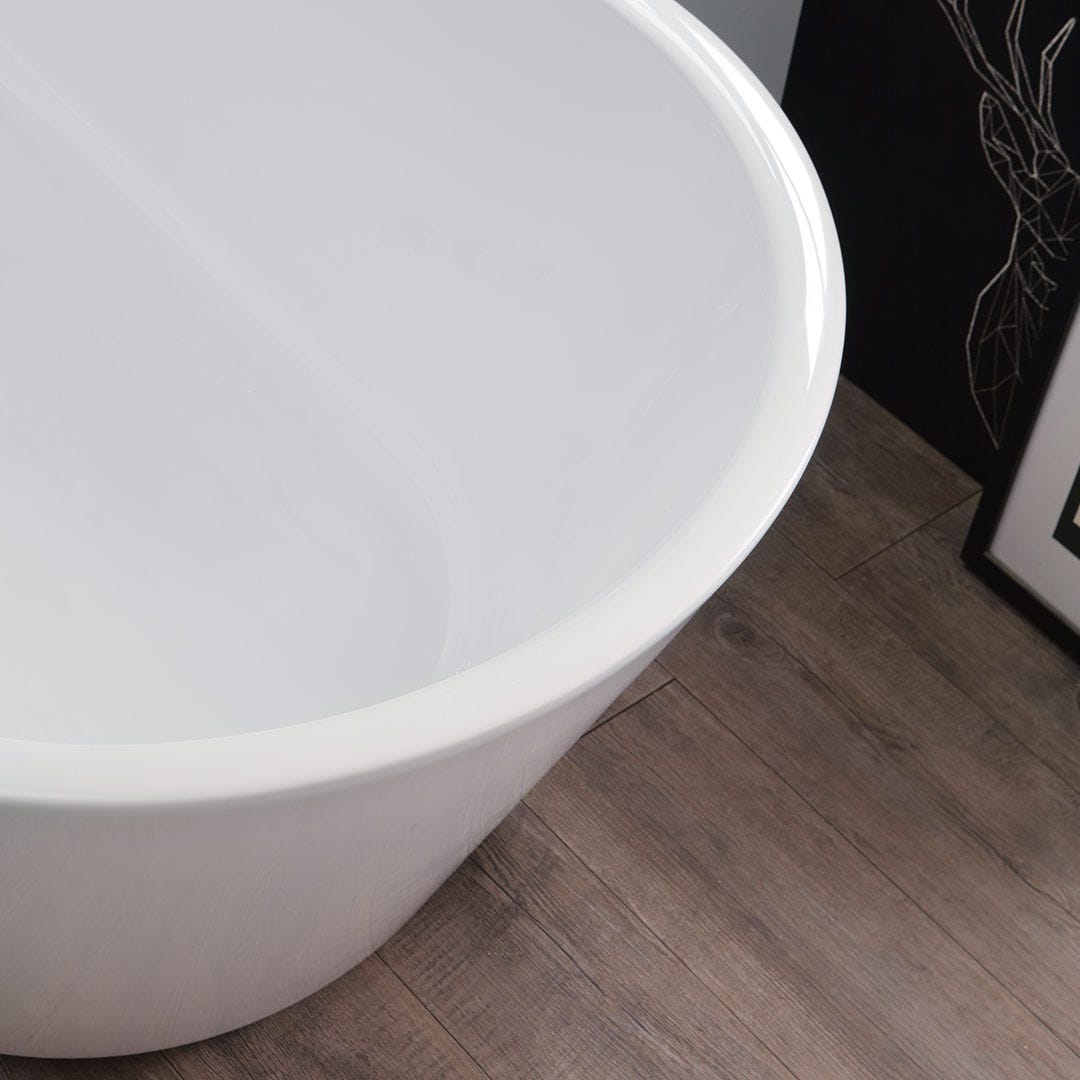 Ovaal bad 150 cm, glanzend wit | Allegra