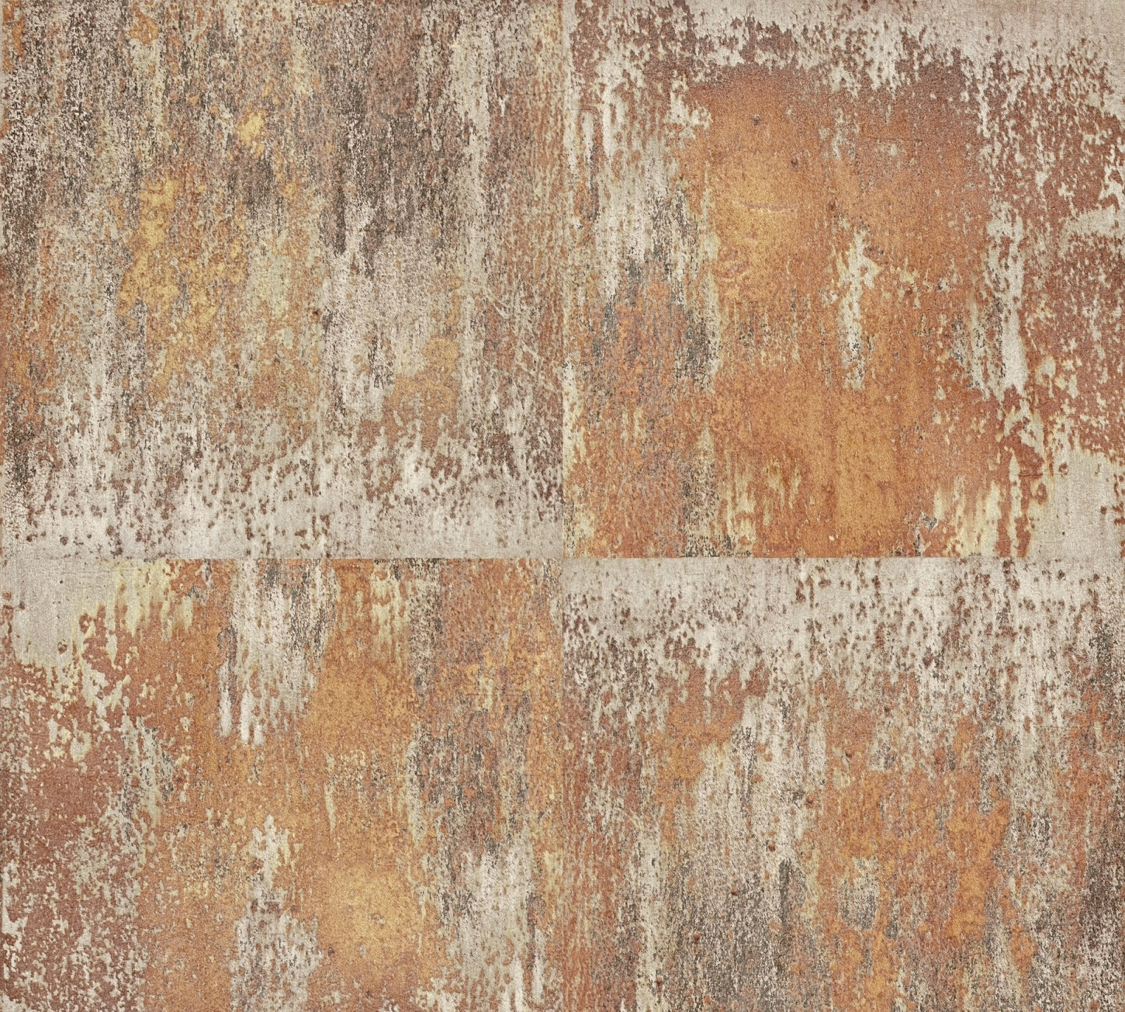 Vliestapete - MATERIAL - Stahlwand - braun-grau-metallic - 10 Meter