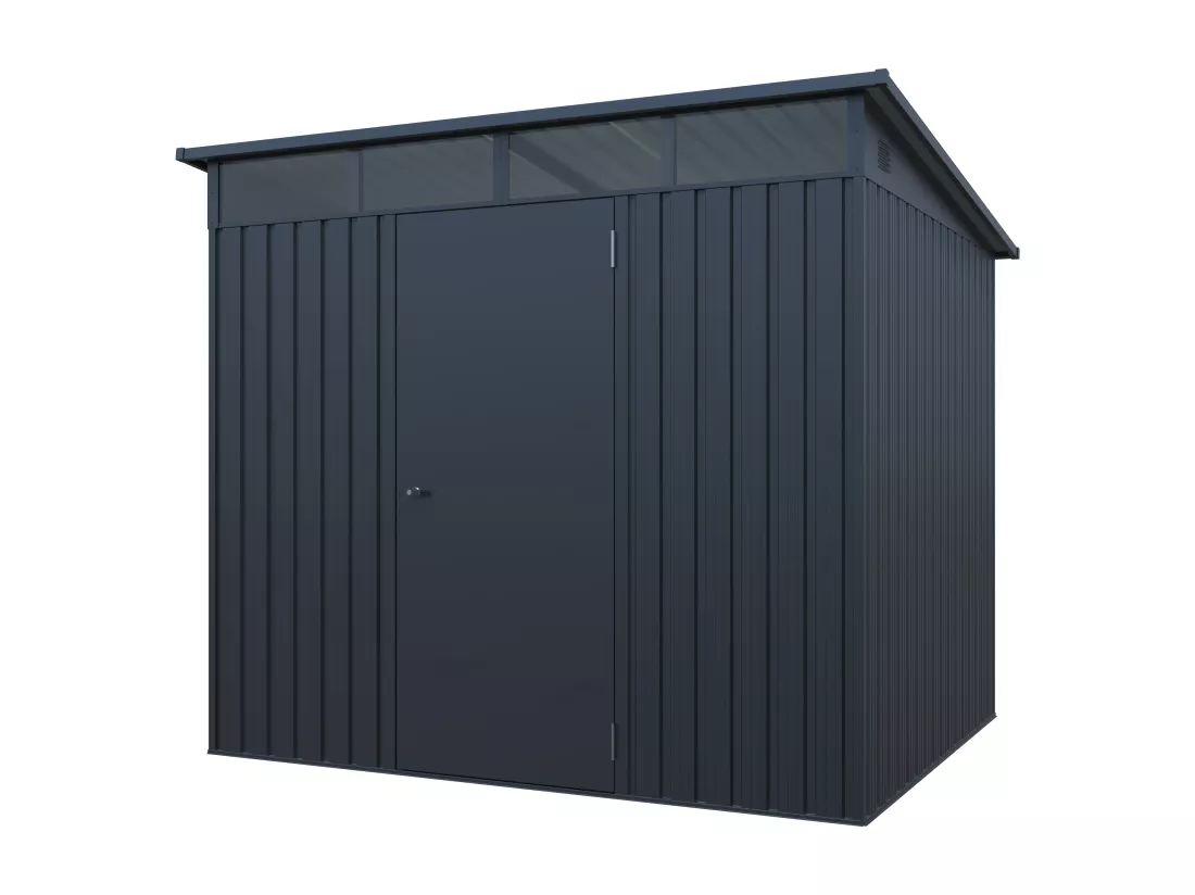 Abri de jardin métal en acier galvanisé gris anthracite 4,6 m² - CLAFTON