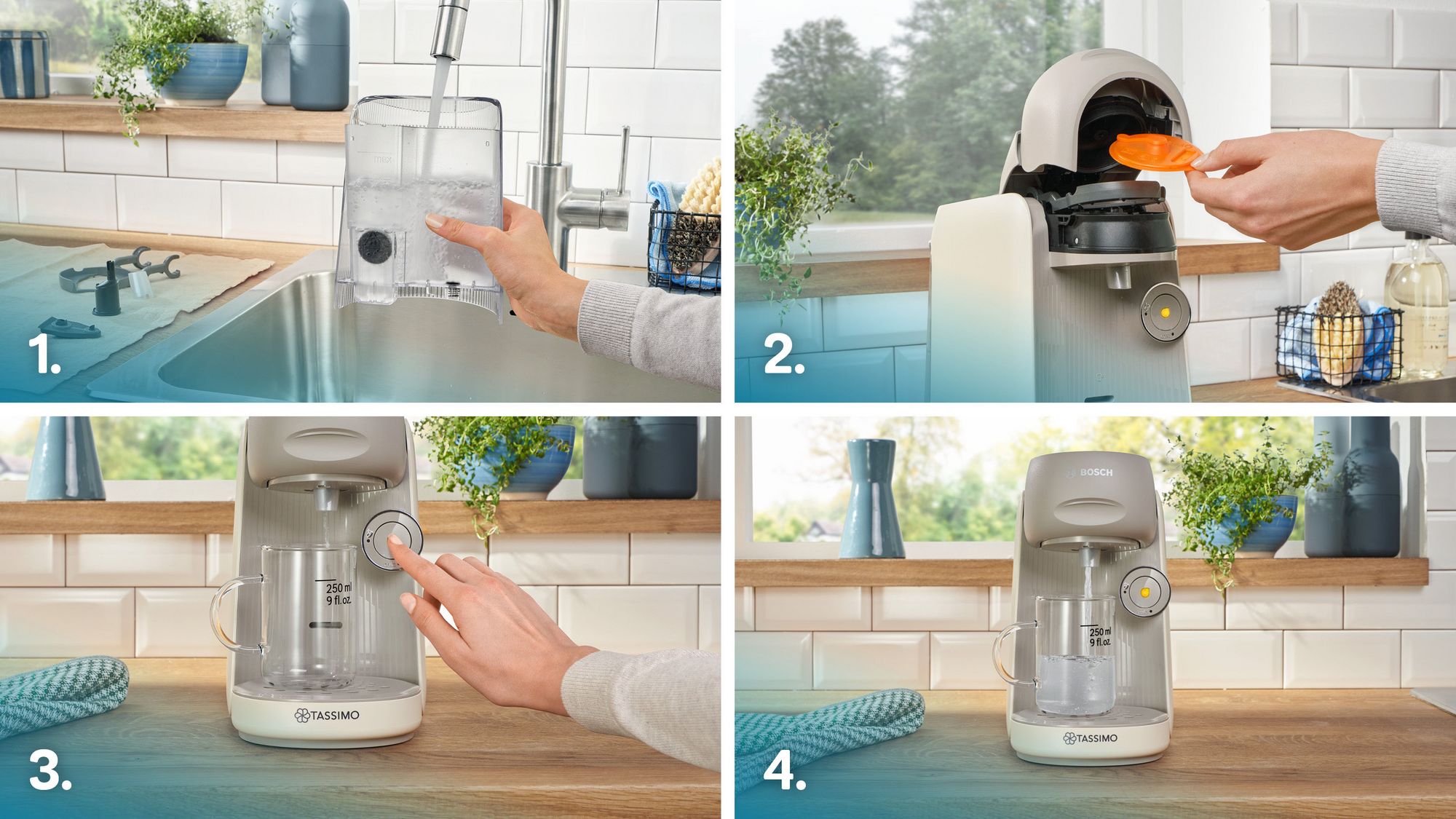 PRODUTO RECONDICIONADO # Máquina de Café Multibebidas TASSIMO FINESSE TAS16B7---B