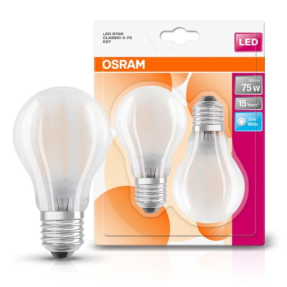 LYSPÆRE OSRAM STAR CLAS A LED E27 7,5W