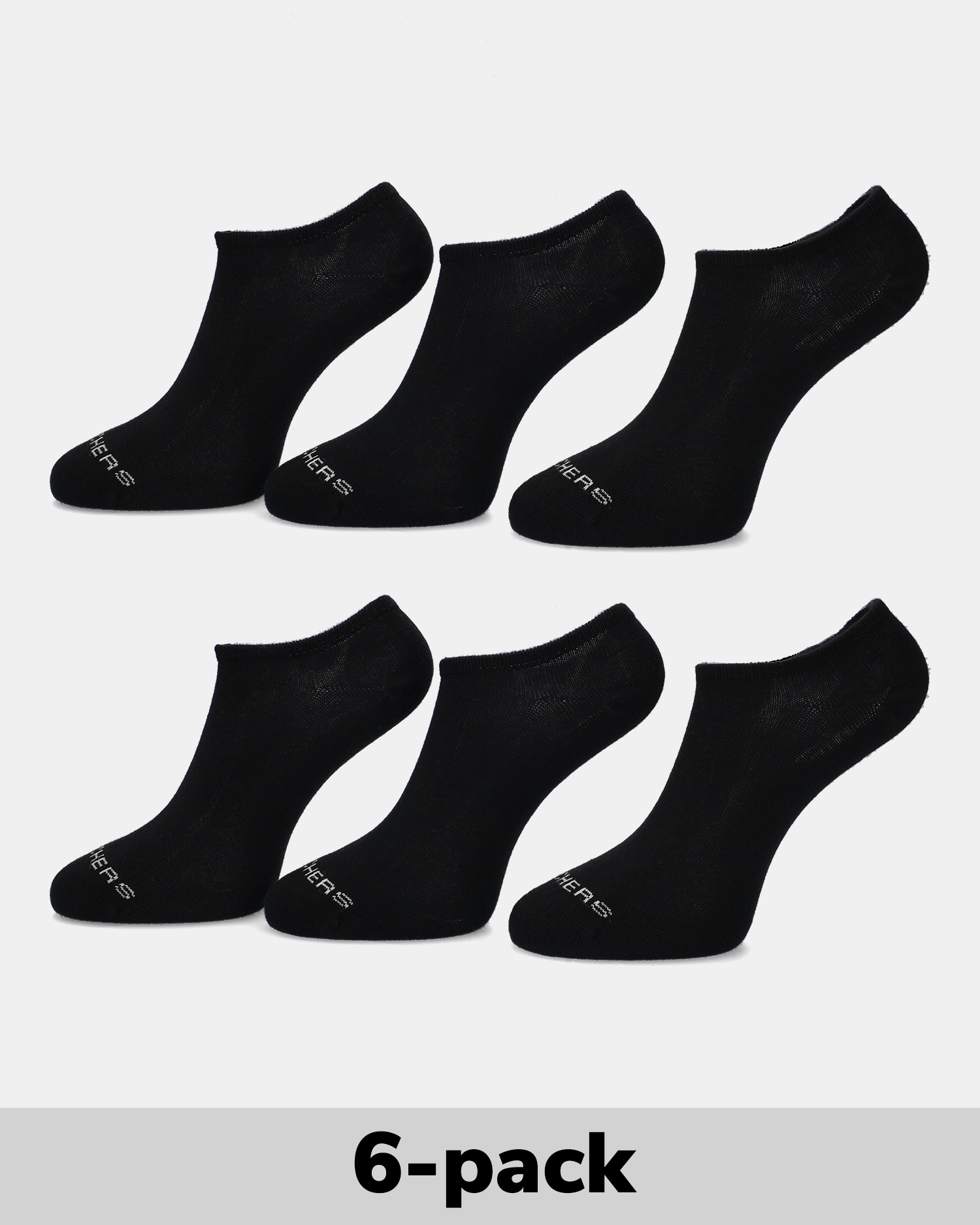 Skechers 6- Pack Sneakersokken Sokken  - zwart