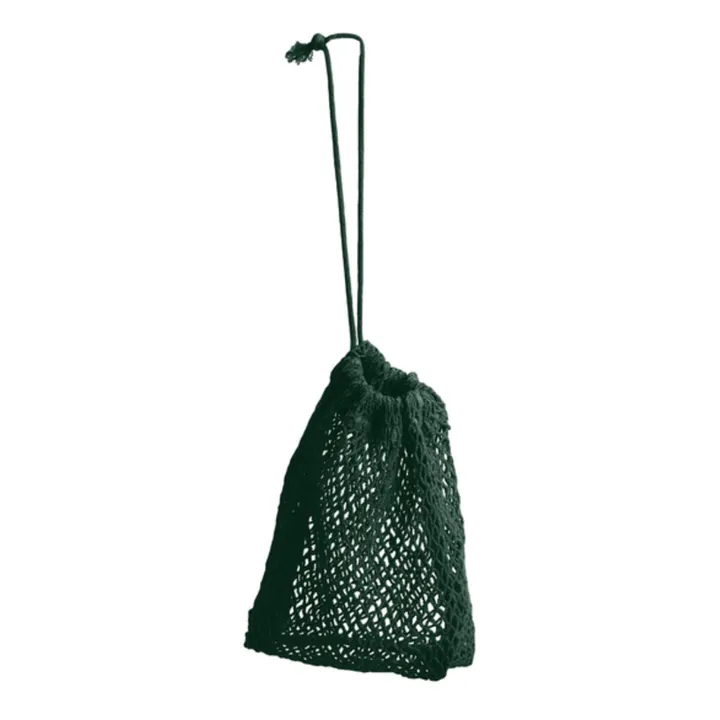 The Organic Company Sac filet en coton bio M | Vert foncé
