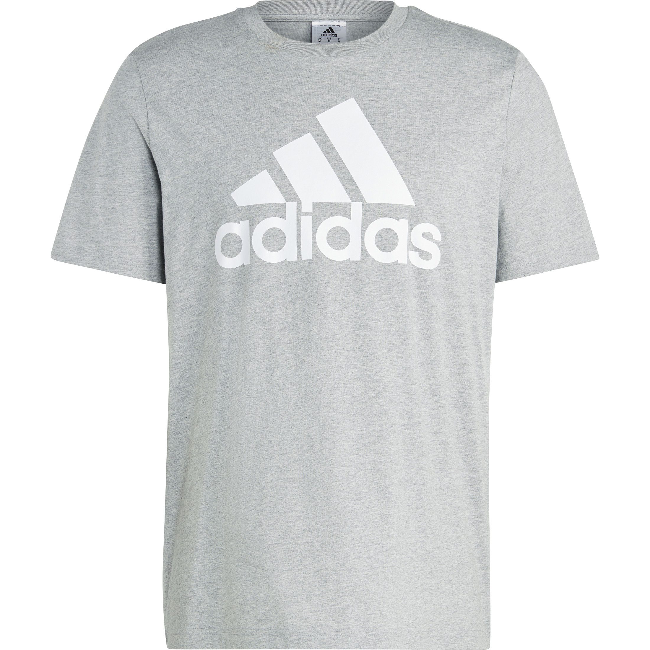 adidas Essentials Single Jersey Big Logo T-Shirt Herren medium grey heather