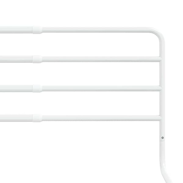 vidaXL Sengehest småbarn hvit (76-137)x55 cm jern