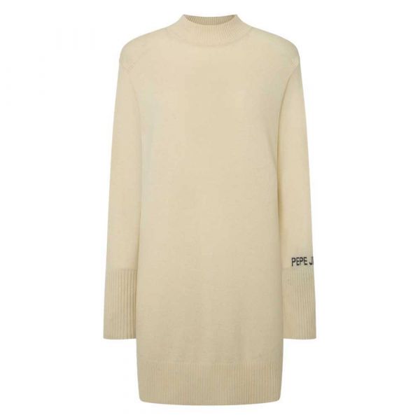 Pepe Jeans Vestido Curto De Manga Comprida Hazel Ecru White L
