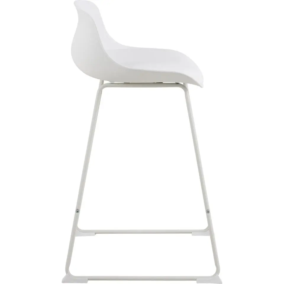Hioshop Torino barstoel counterstoel PU kunstleer wit