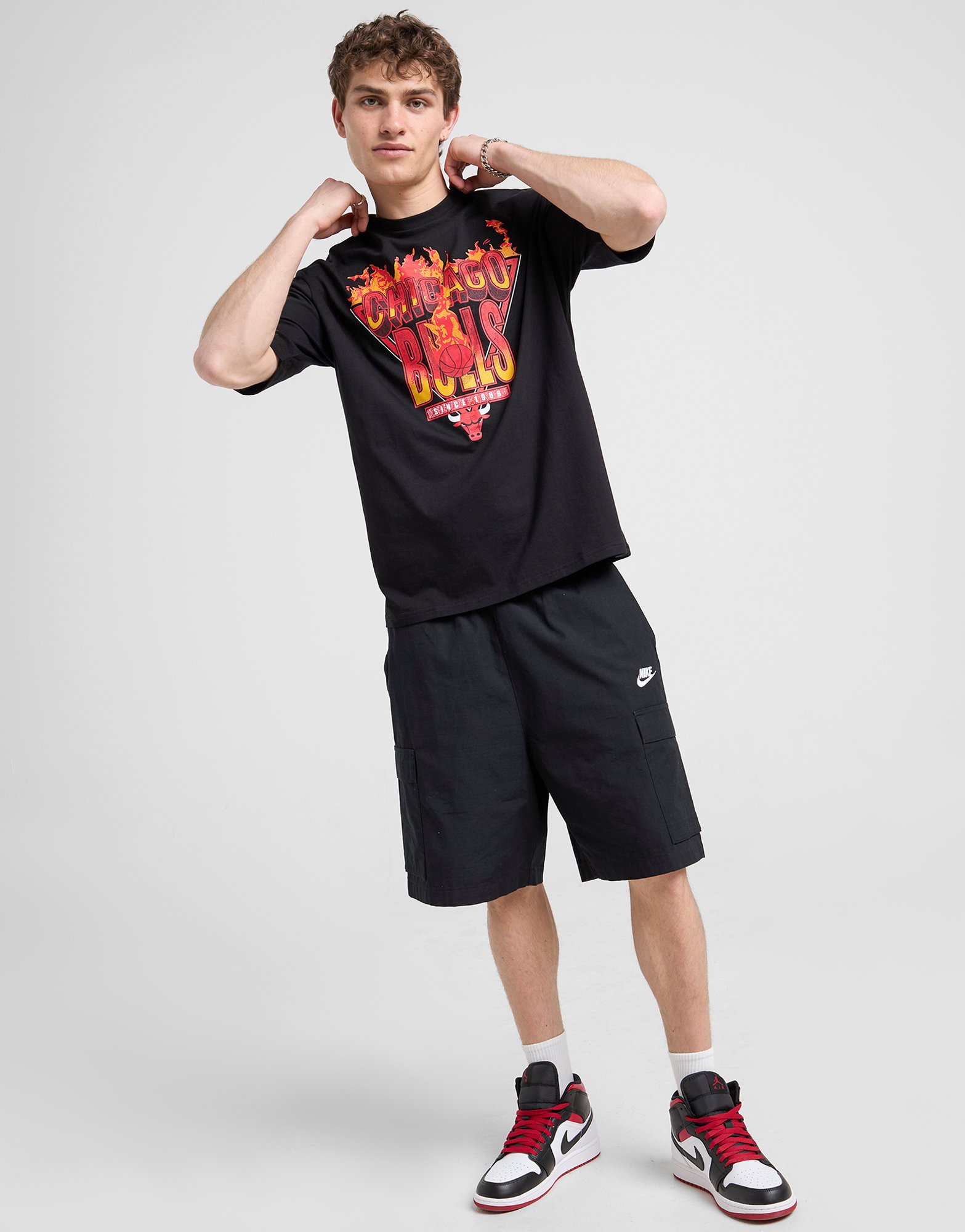 New Era T-shirt NBA Chicago Bulls Flame