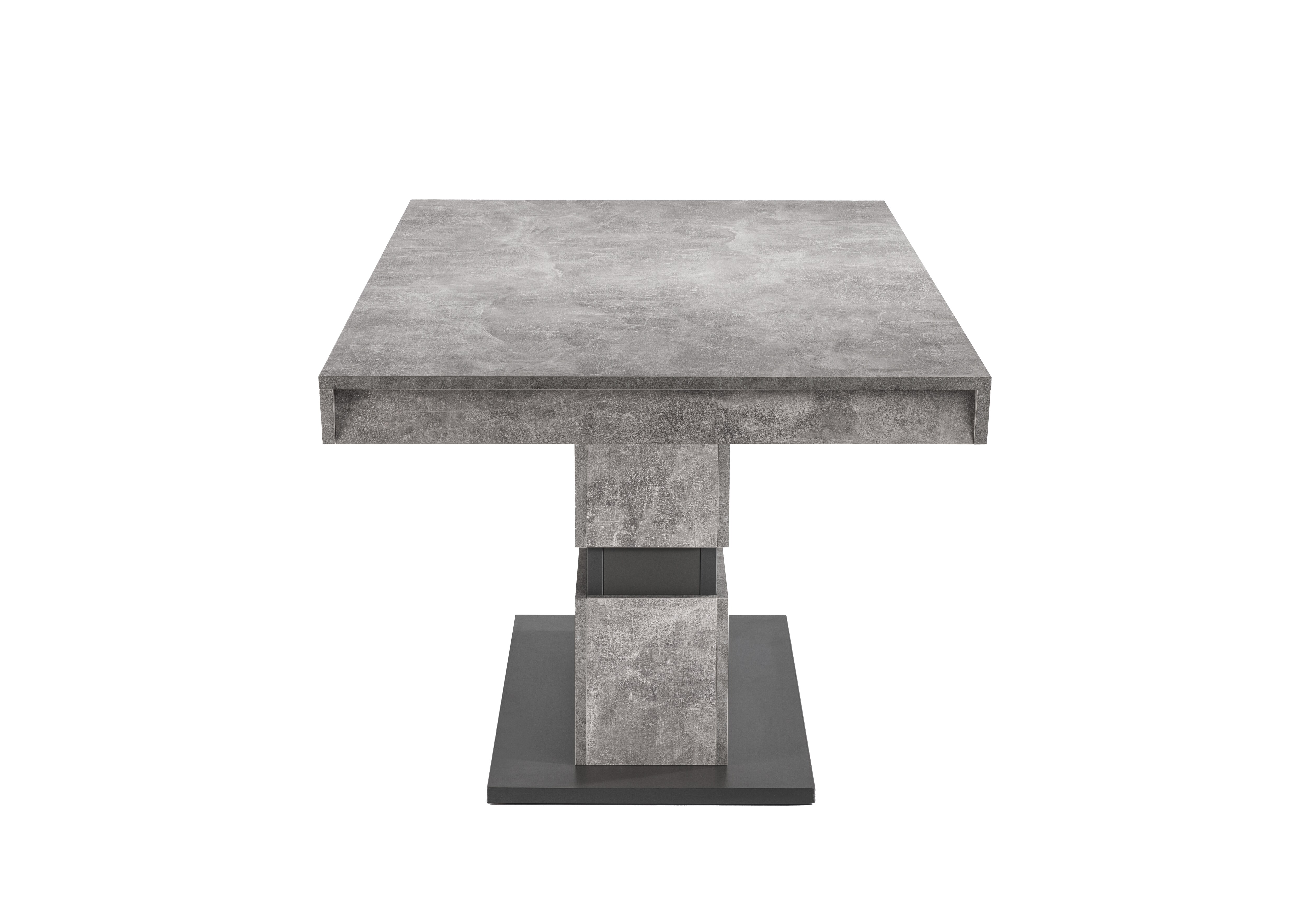 byLIVING Esstisch MATTHEW, Breite 140 cm, Auszug 195 cm, Beton-Optik/dunkelgrau
