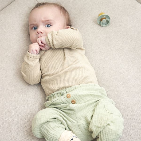 Meyco Knit Basic Boxkleed - Rond - Sand Melange