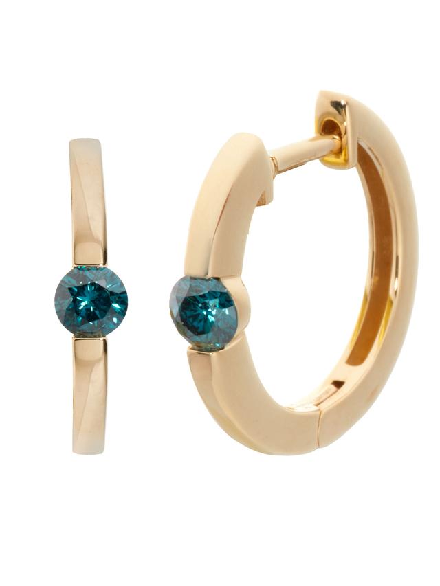 Klapp-Creolen, Brillant, Gelbgold 585