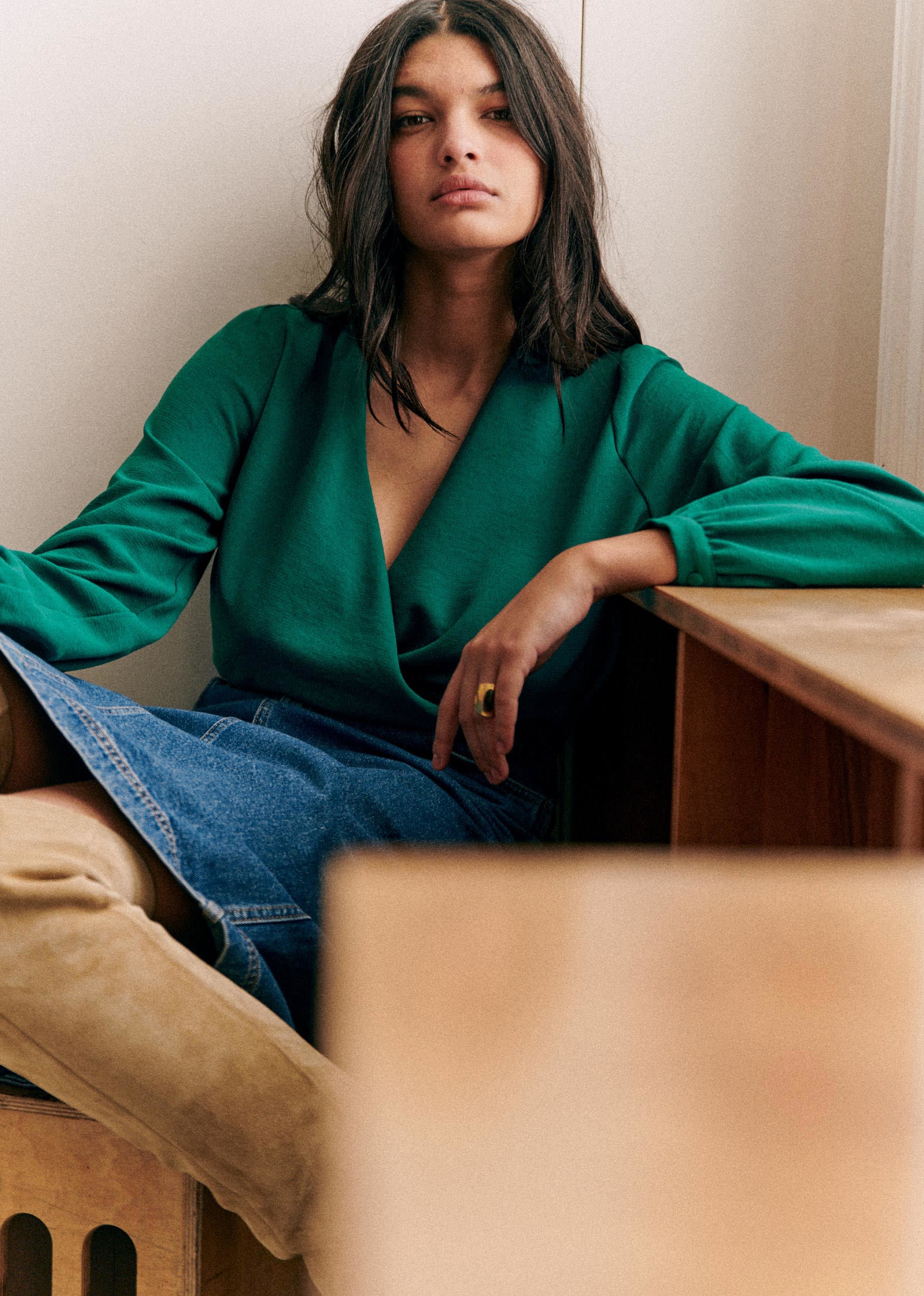 Blouse Abélia - Vert Bouteille - E-SHOP/CHEMISES & BLOUSES 5905286