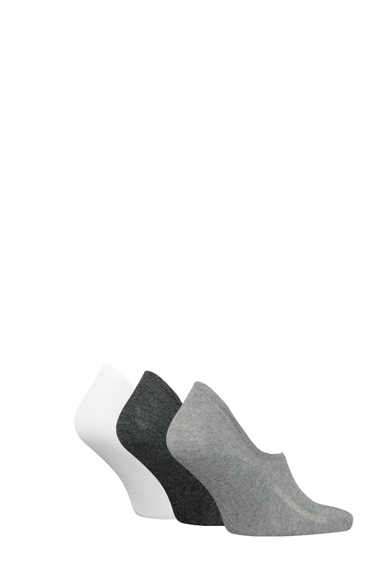 Levi's sneakersokken - set van 3 grijs