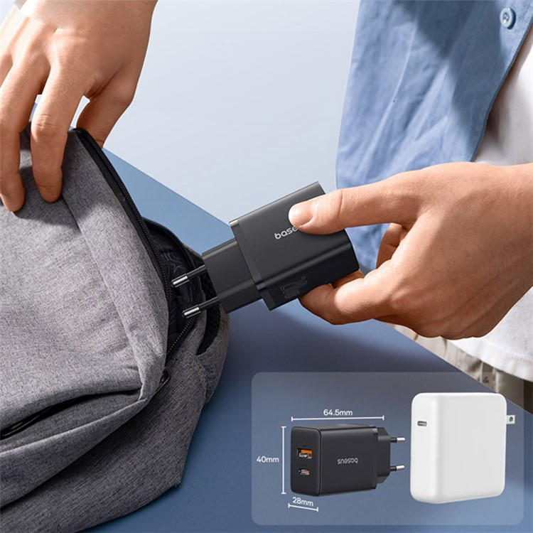 (20W) USB A / USB C Ladegerät Netzteil Power Delivery - Schwarz