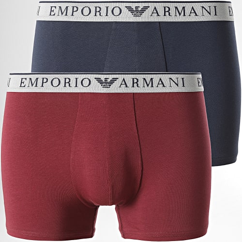 Lot De 2 Boxers 111769 Bleu Marine Bordeaux