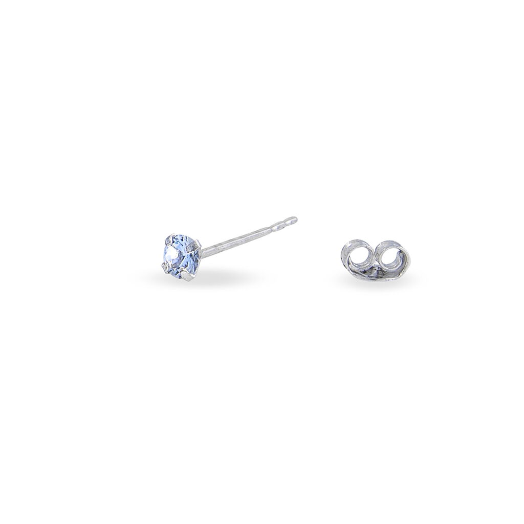 Boucles D'oreilles Puces Daria Or Blanc Oxyde De Zirconium