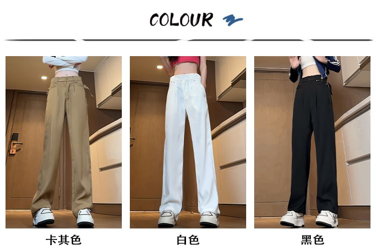 Bay Go Mall - Elastische taille, effen, losse pasvorm, pantalon