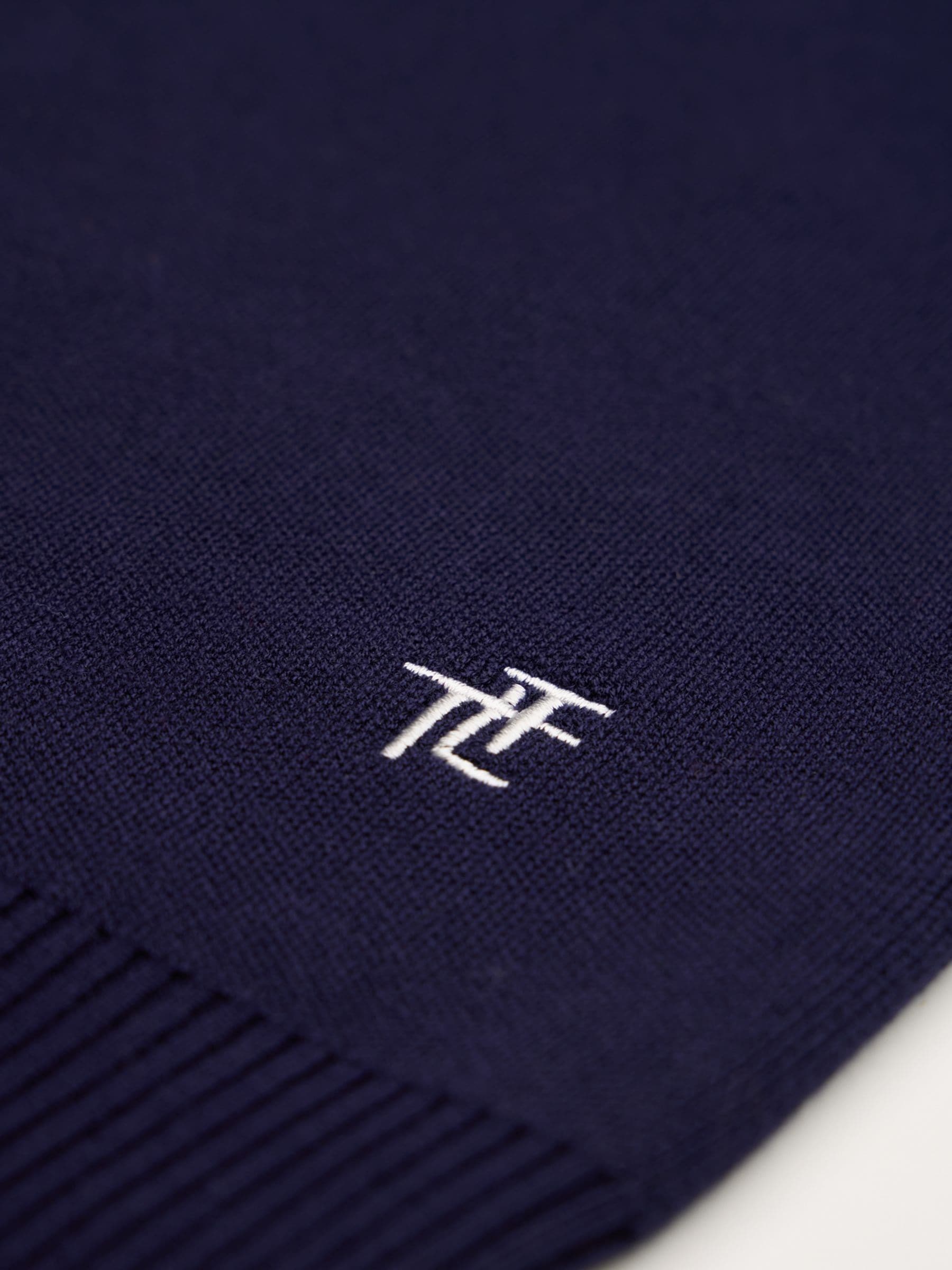 Blauw - The Little Tailor Ski Text Slim Fit Christmas Jumper