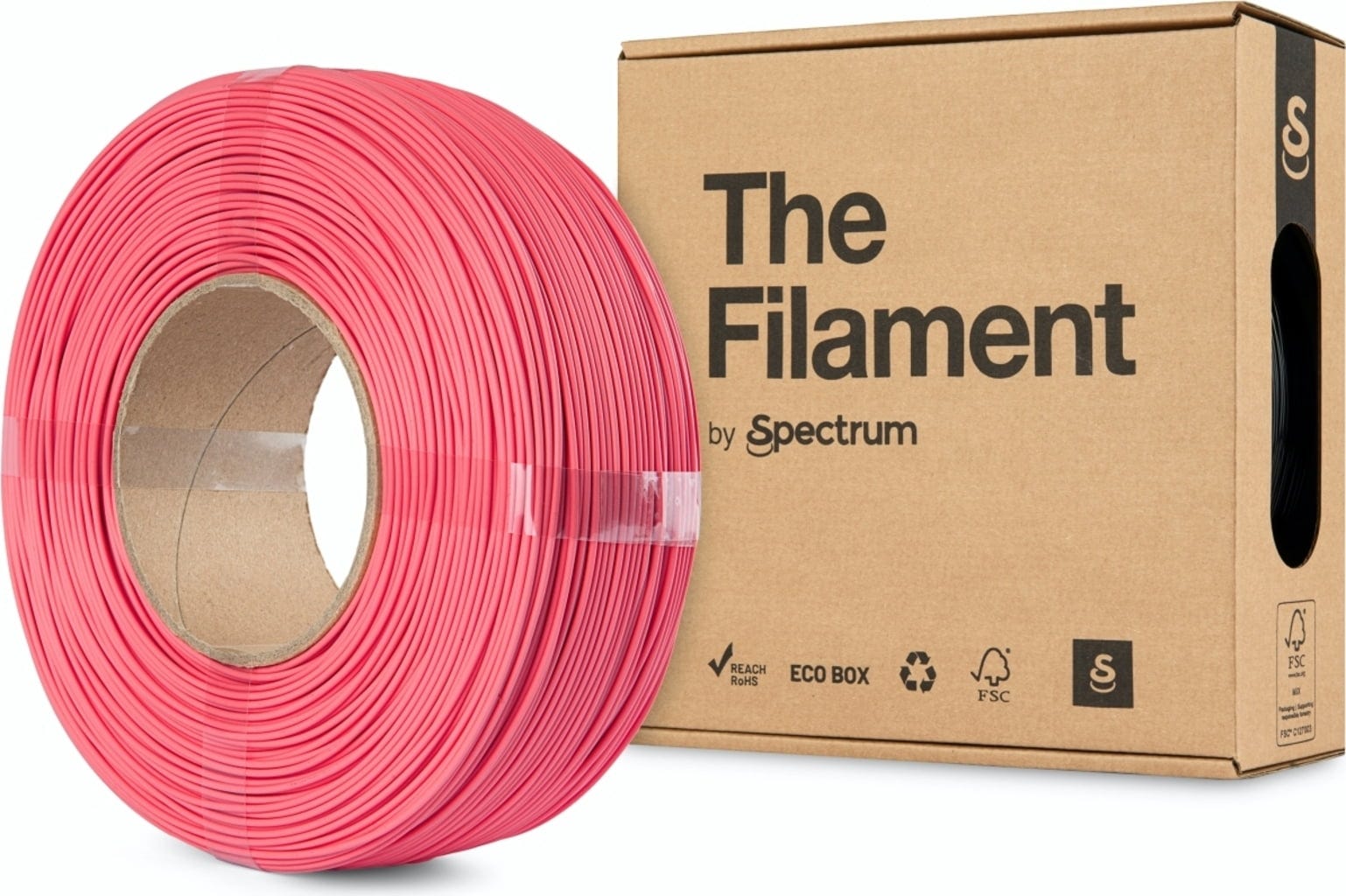 The Filament  ReFill PLA Strawberry Pink, 1,75 mm / 1000 g    Zuverlässiges & kostengünstiges PLA ohne Spule in Strawberry Pink