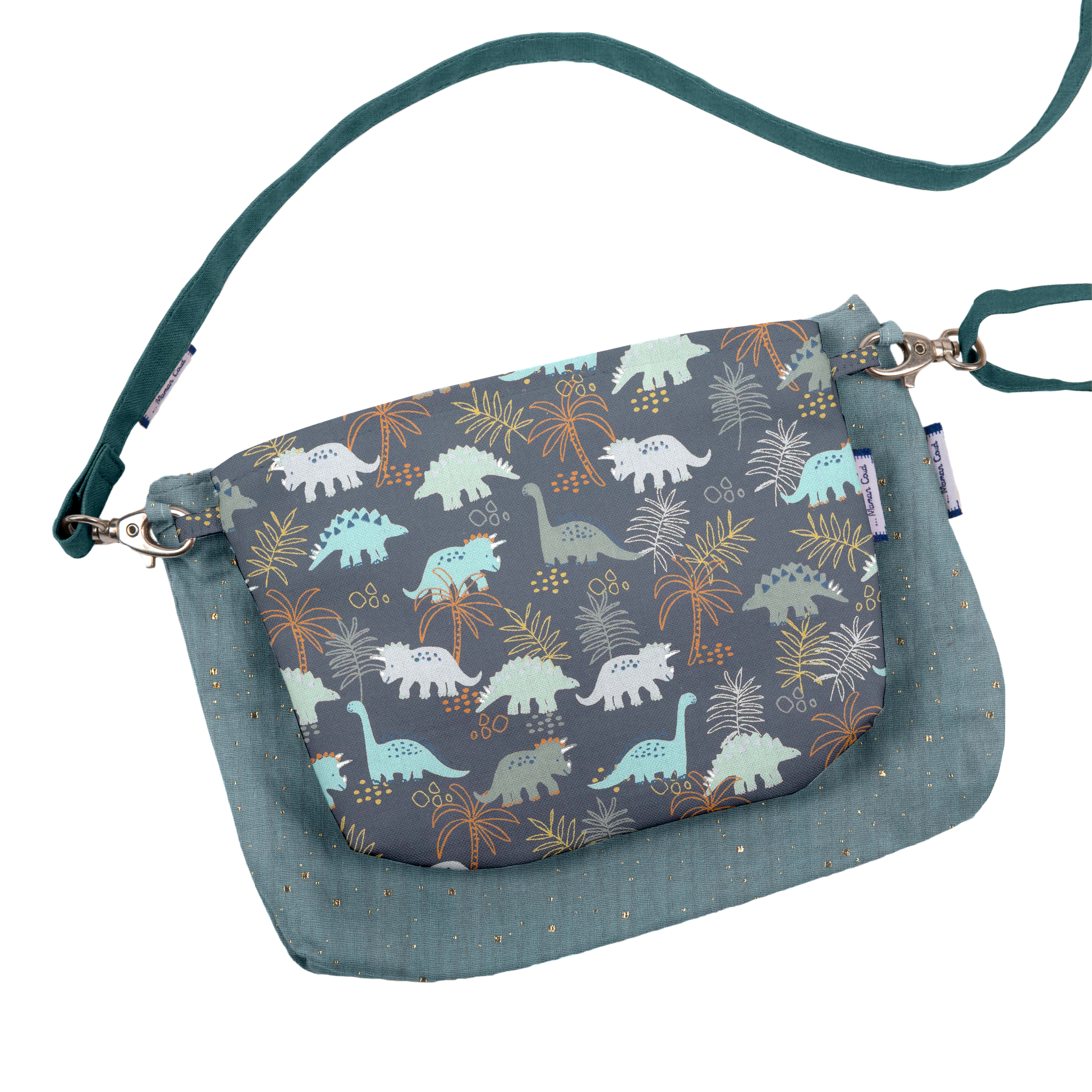 Mini Pochette Tissu Jurassic Dino Marine
