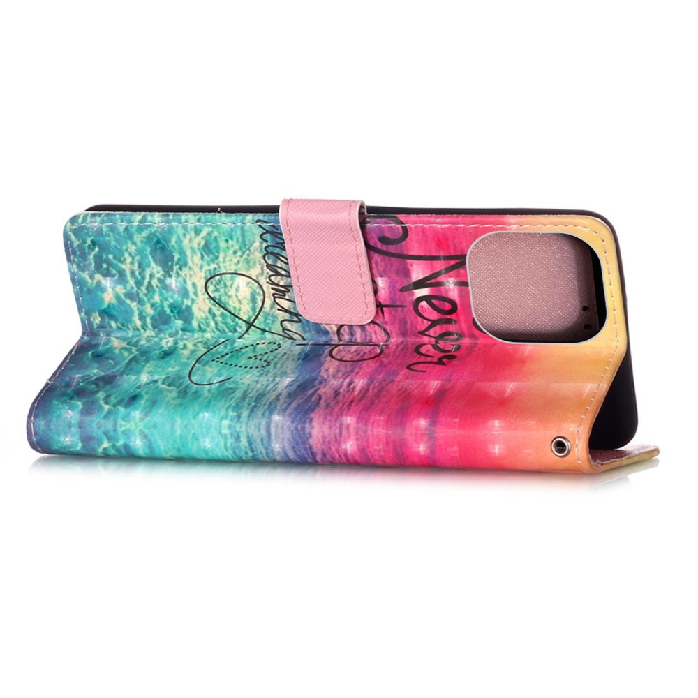 iPhone 13 Pro Leder Tasche Never Stop Dreaming
