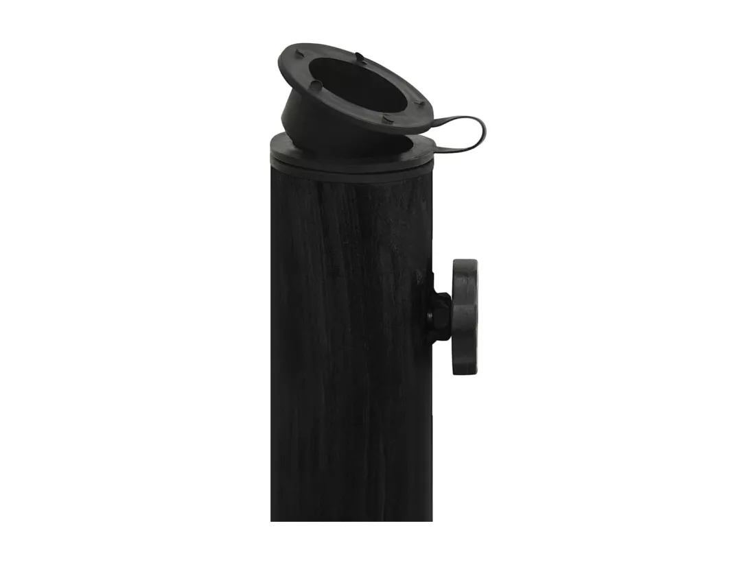 Socle de parasol Noir 45x45x30 cm Fonte