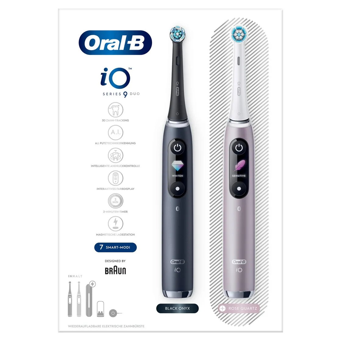 Oral-B iO 9 Series Duo Elektriske Tandbørster - Sort og Rose