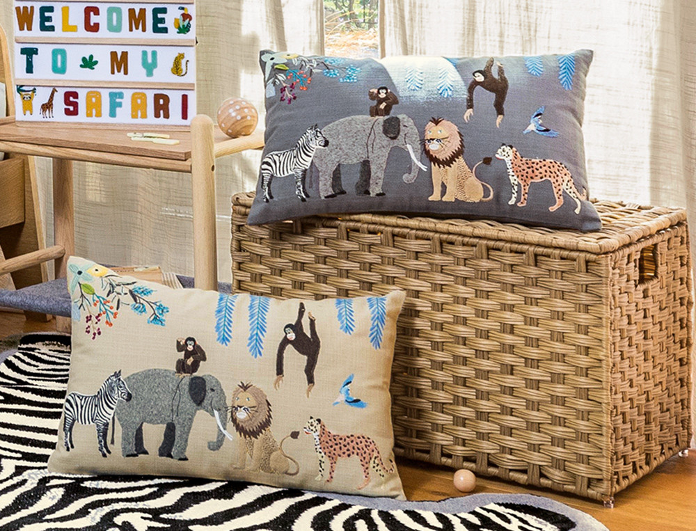 Coussin enfant-Petit safari