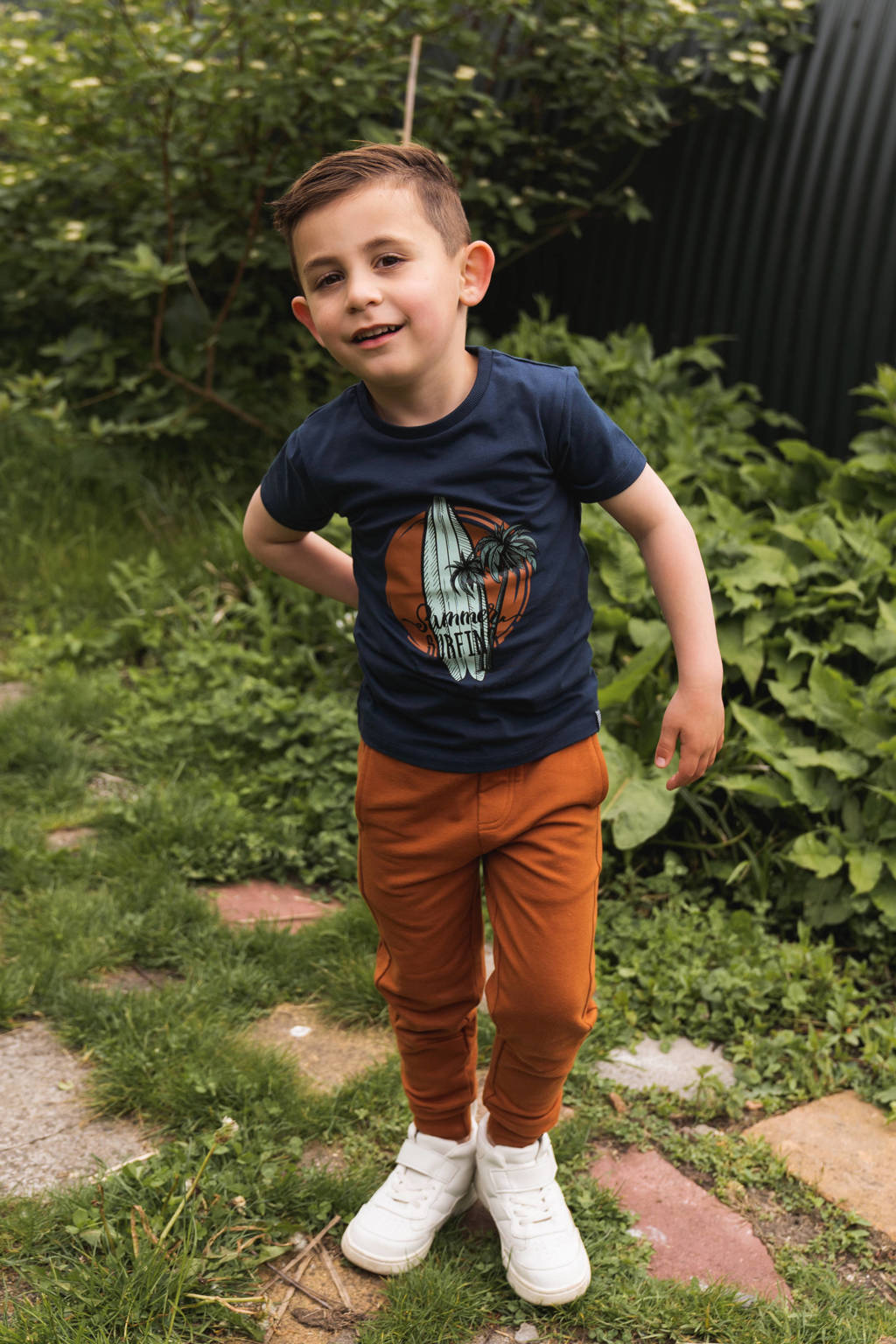 Koko Noko T-shirt met printopdruk blauw