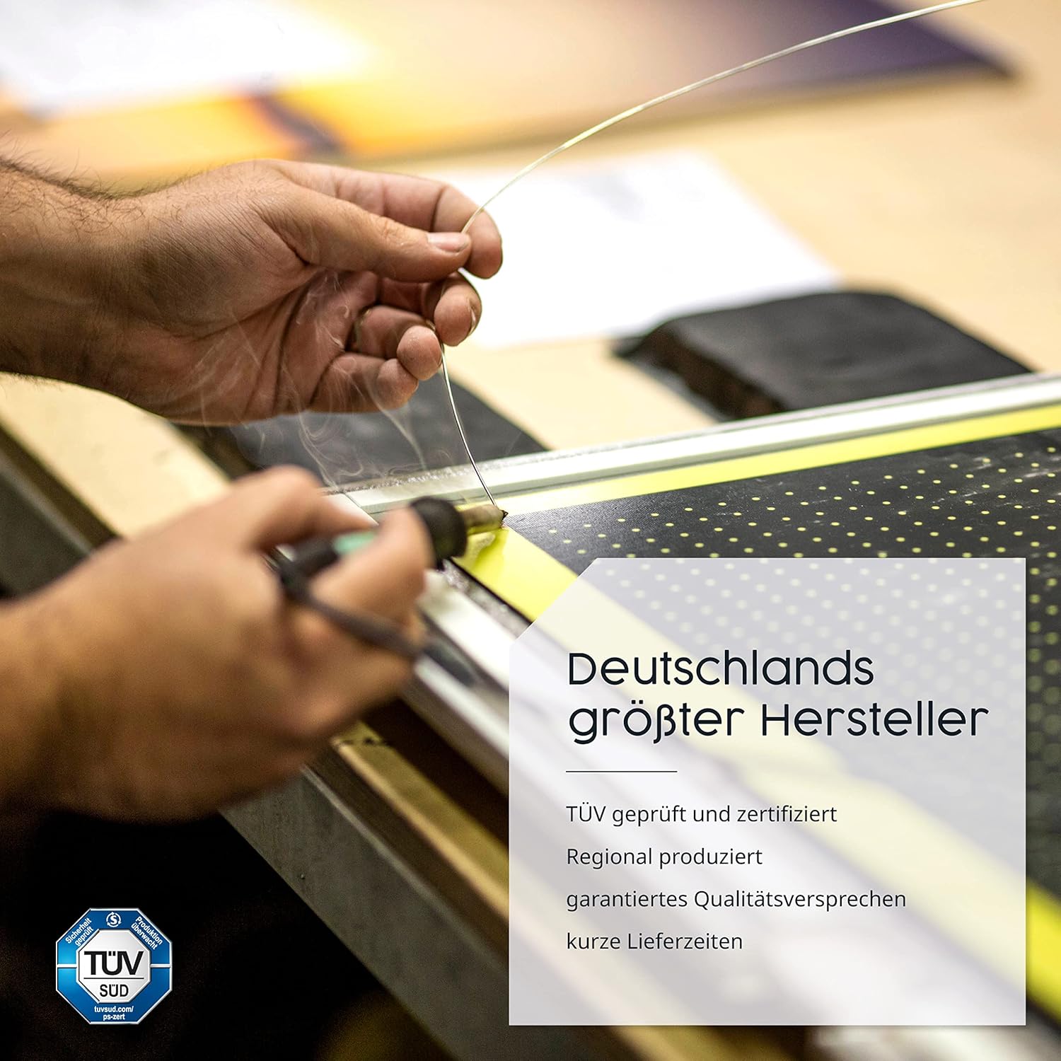 Könighaus Infrarot Wandheizung - 1200 Watt inkl. Smart Thermostat - Infrarotheizung mit TÜV SÜD & 5 Jahren Garantie - Doppelter Überhitzungsschutz - Heizt Räume von bis zu 29 m² - Sofort einsatzbereit