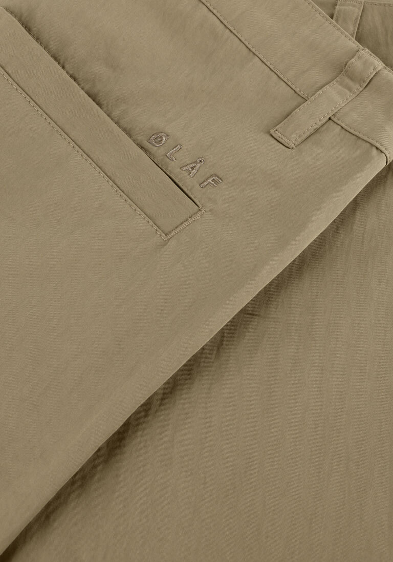 beige olaf hussein chino barrel leg pant