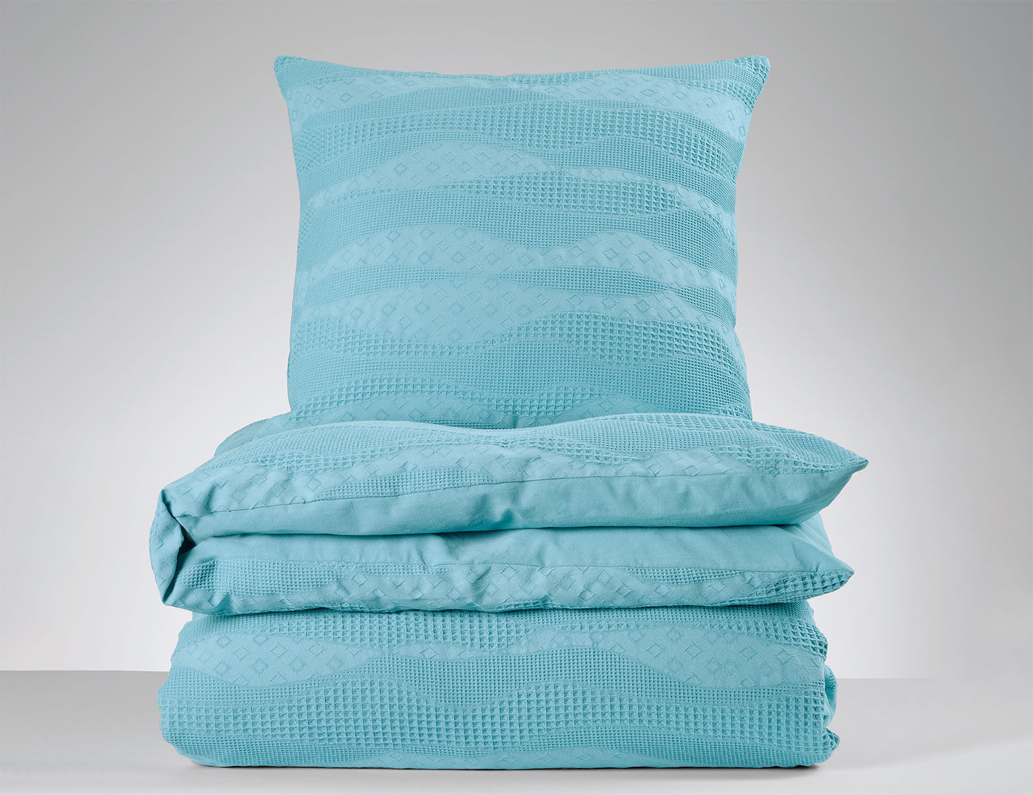Bettwäsche mit Piqué Jacquard Muster
