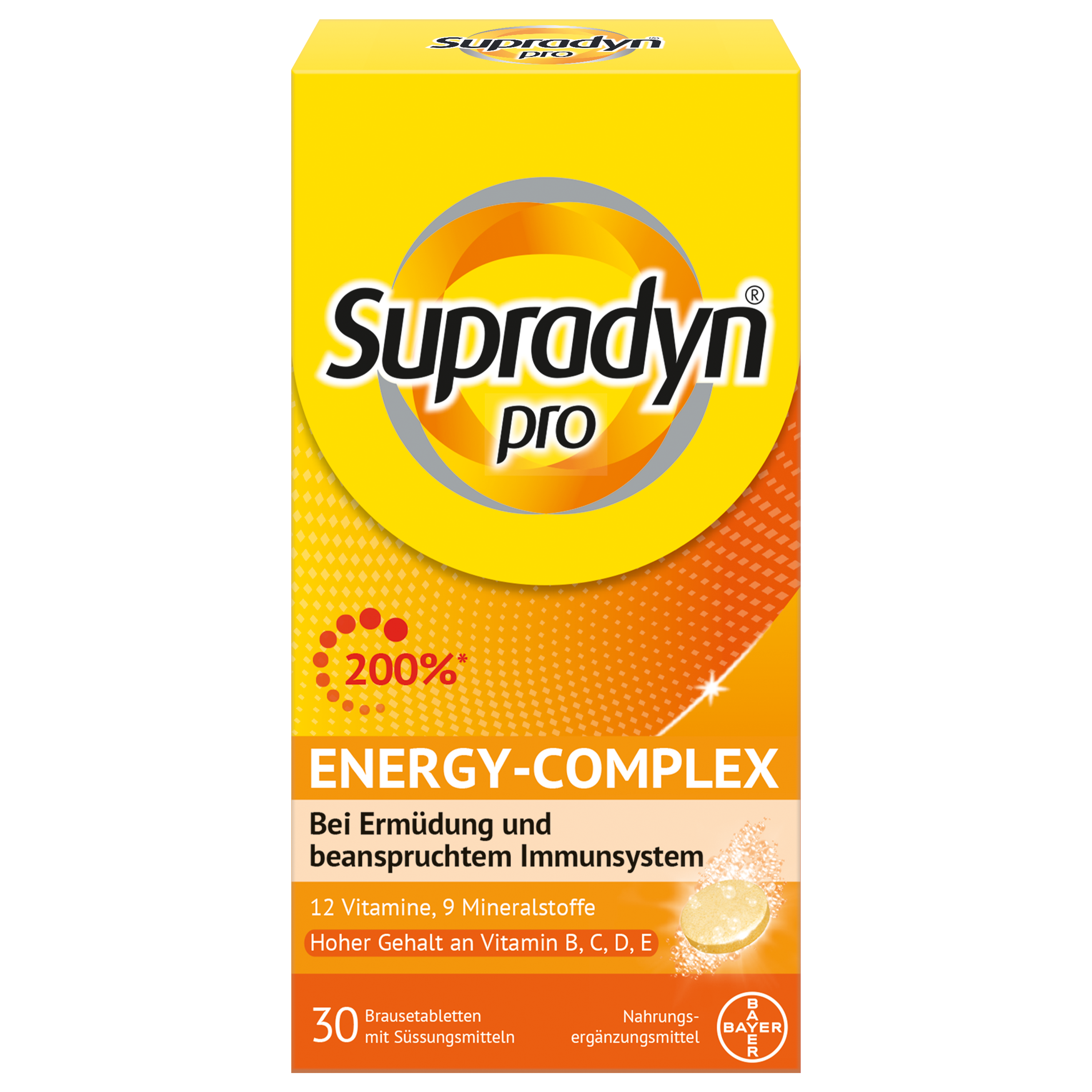 SUPRADYN pro energy-complex, 13 Vitamine, 9 Mineralstoffe. Für anspruchsvolle Zeiten<br>30 Stück, Brausetablette
