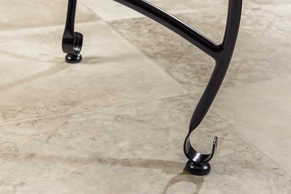 Runder Beistelltisch MARRAKESCH 40cm silber Teetisch abnehmbares Tablett klappbar
