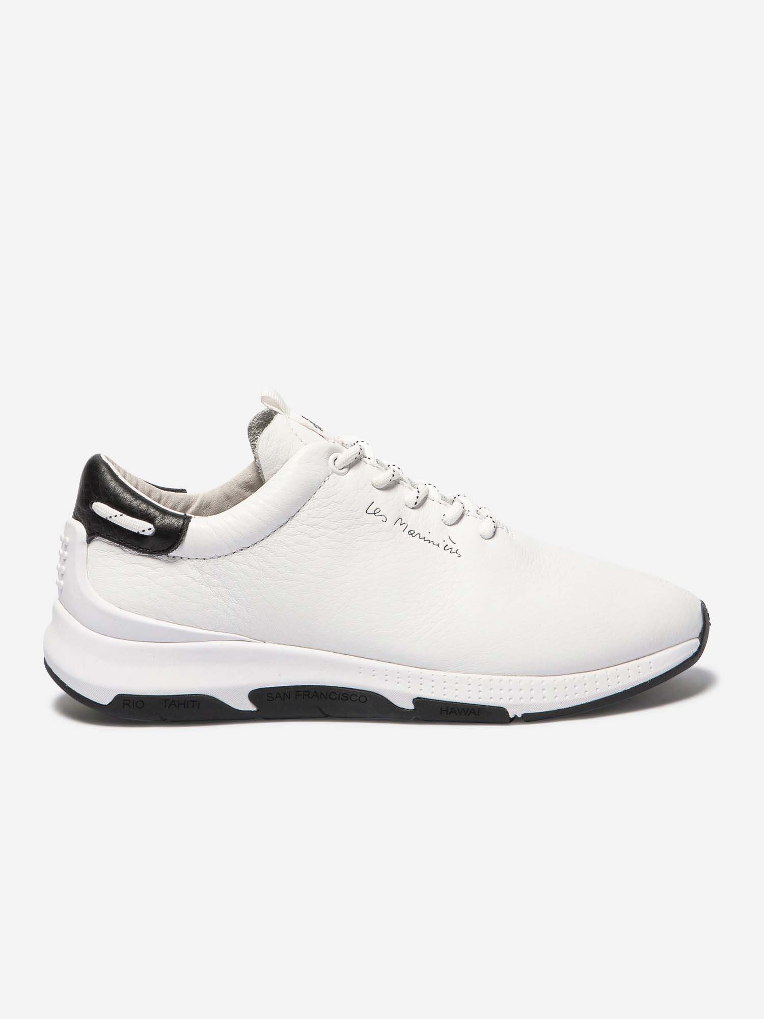 Tennis Femme Confort Cuir Blanc