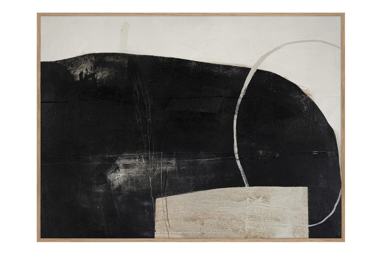 Sort of Stone 120x90 cm Oak Frame