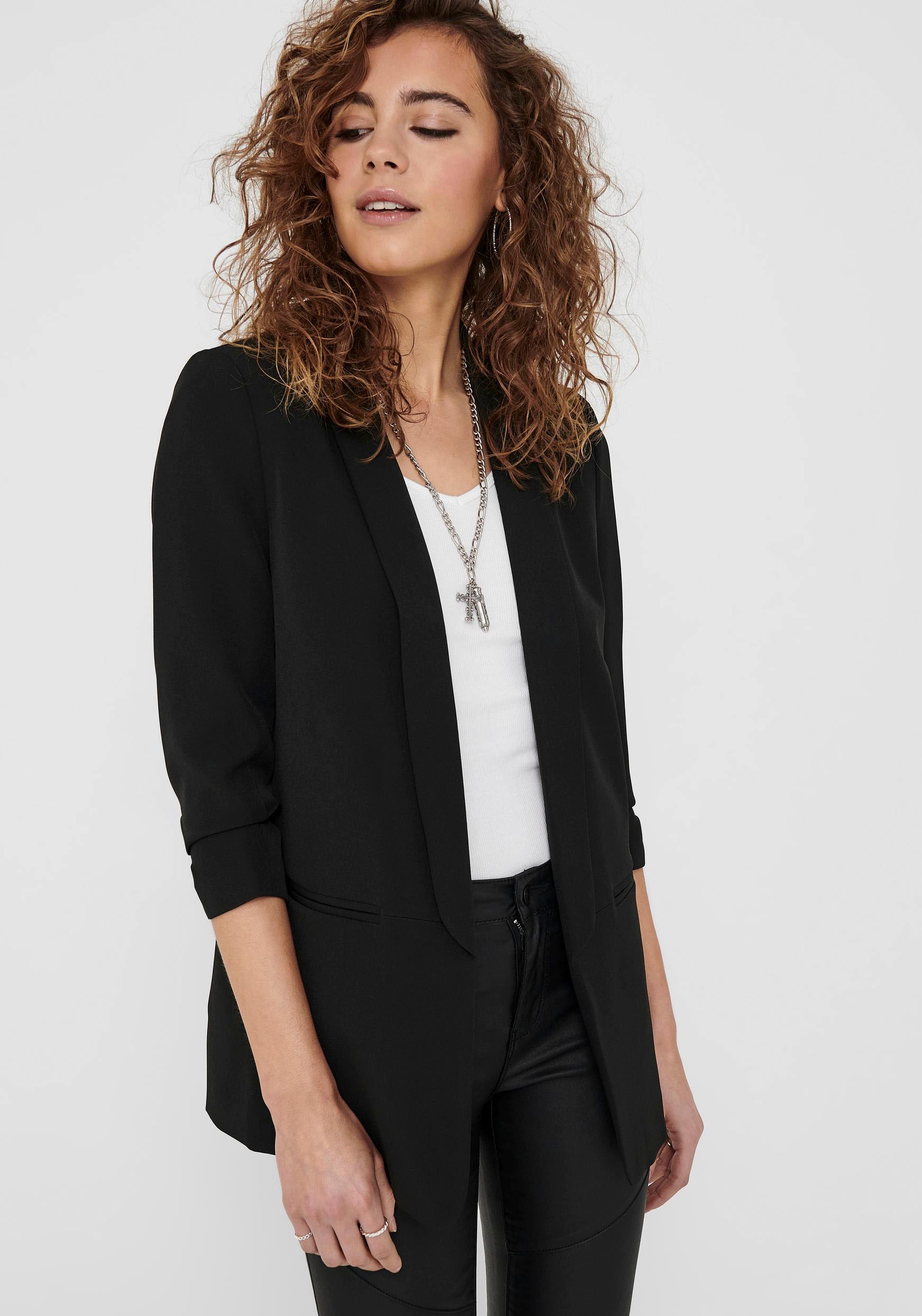 ONLY Kurzblazer »ONLELLY 3/4 LIFE BLAZER TLR NOOS« Materialmix, regular fit