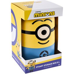 Boîte de rangement Minions 'stuart', 8 L, bleu/jaune