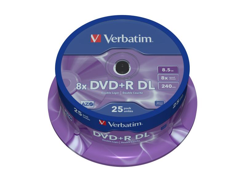 Verbatim DVD R 8.5 GB, Spindel (25 Stück) DVD R Dual Layer, 8x, 25er-Spindel
